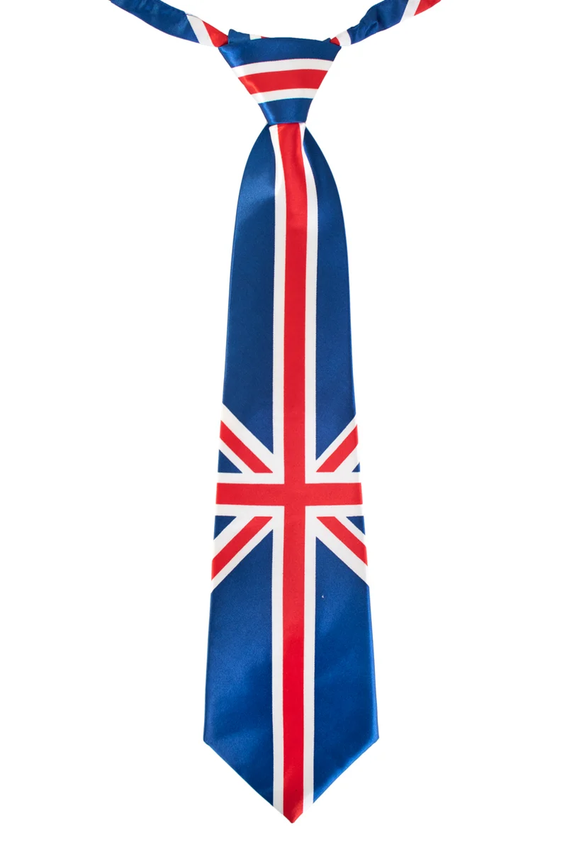 Stropdas Engelse vlag met Union Jack print, 42 x 10 cm