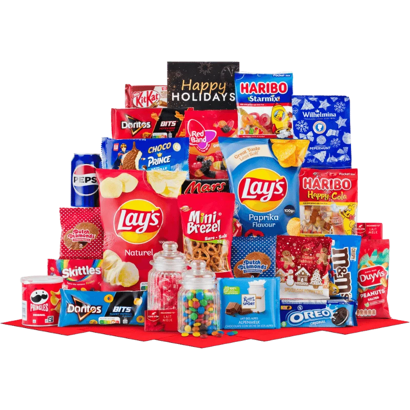 Grote Snoep- en Chipsmix Kerstpakket Compleet