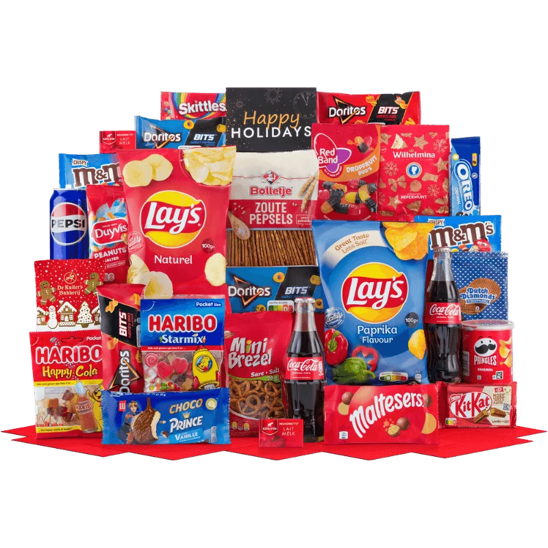 Zoute & Zoete Snackbox Deluxe Kerstpakket XXL