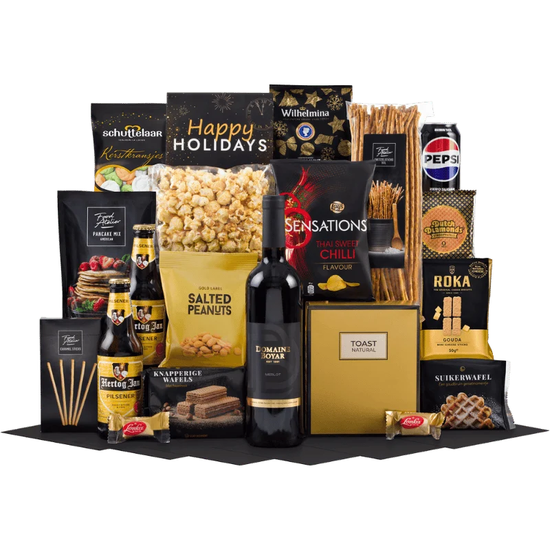 Wijn & Bier Kerstkransjes Box Compleet Gevuld
