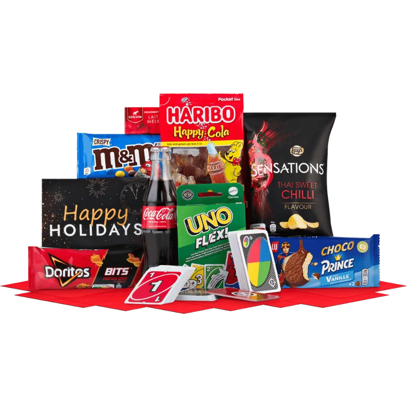 Speelavond Kerstpakket met Kaartspel en Snacks