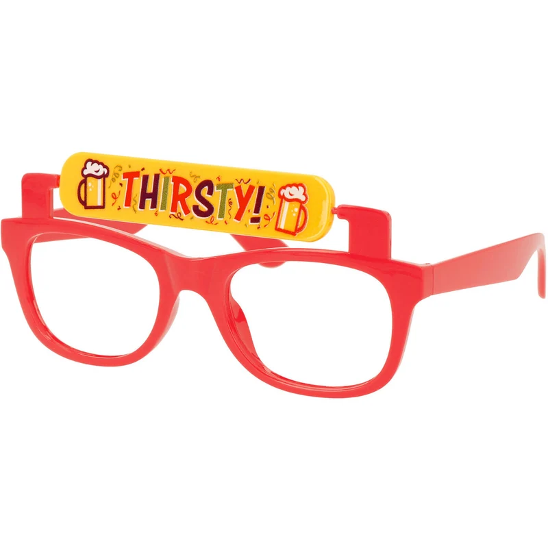 Partybril - Omdraaien naar "Cheers!"en "Thirsty!"