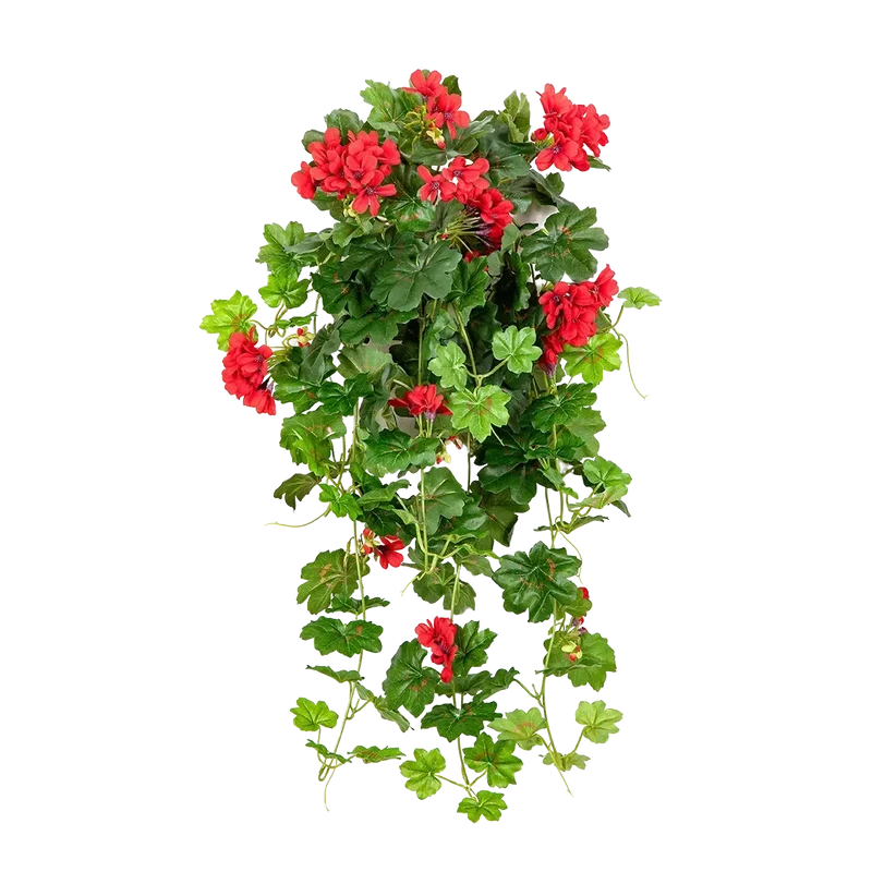 Kunst hangende geranium - Alessio | 72 cm