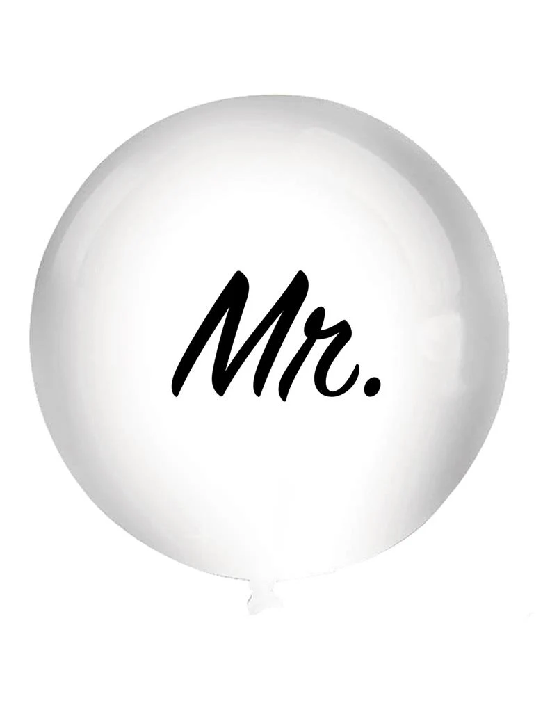 Mr. ballon wit XL 92 cm latex, 36 inch