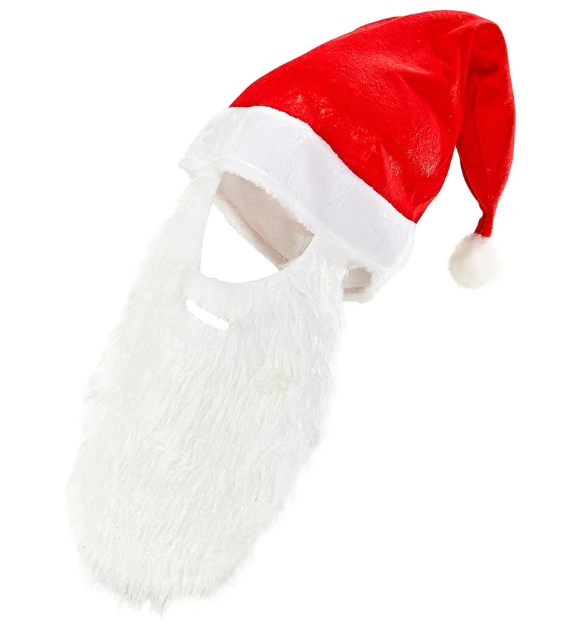 Kerstartikelen kerstmuts met baard