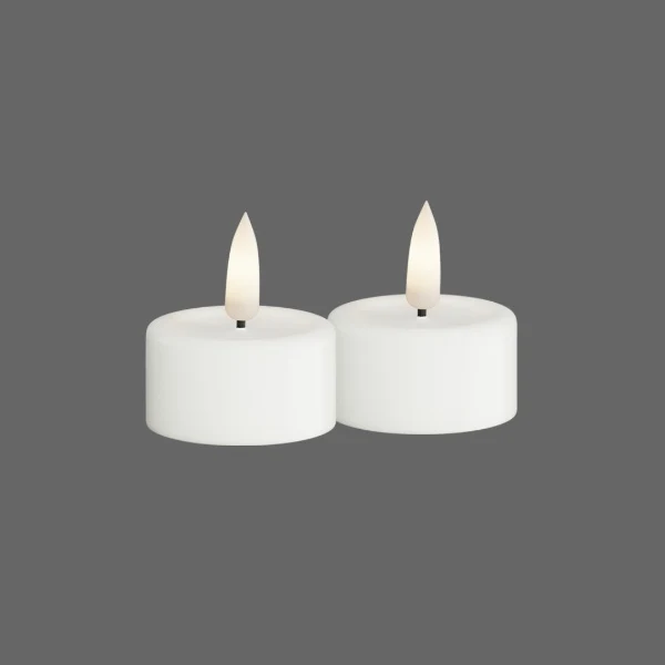 Led theelichtjes wit - 2 stuks - Deluxe Homeart