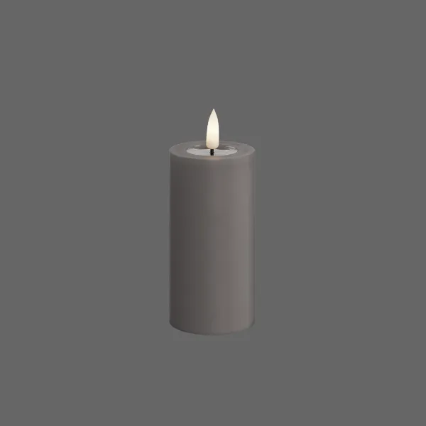 Led kaars grijs - Deluxe Homeart