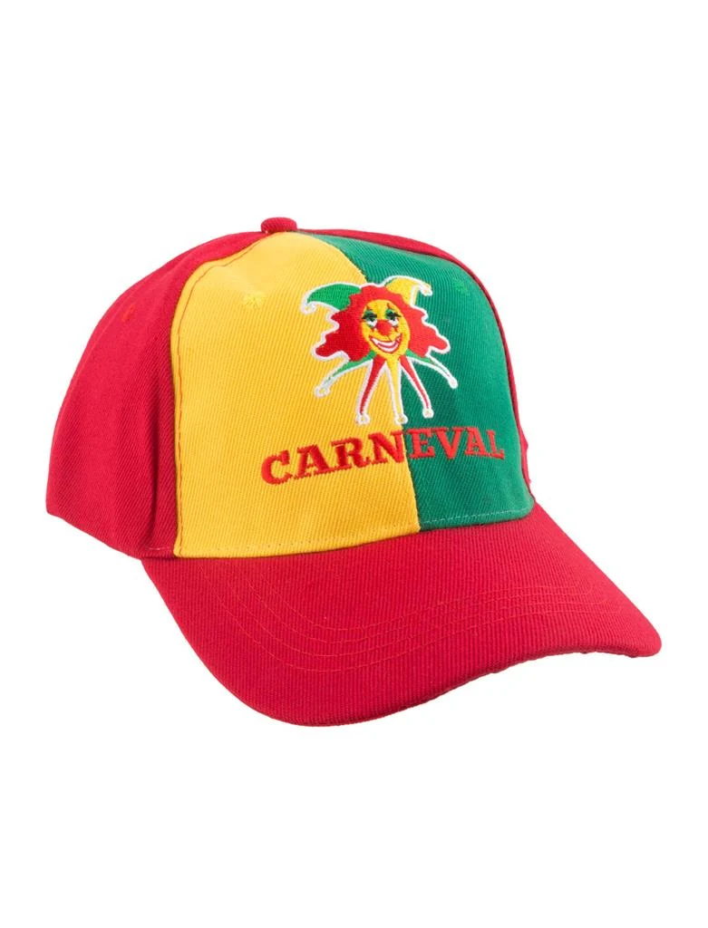 Baseballpet carnaval rood geel groen met narrenkop