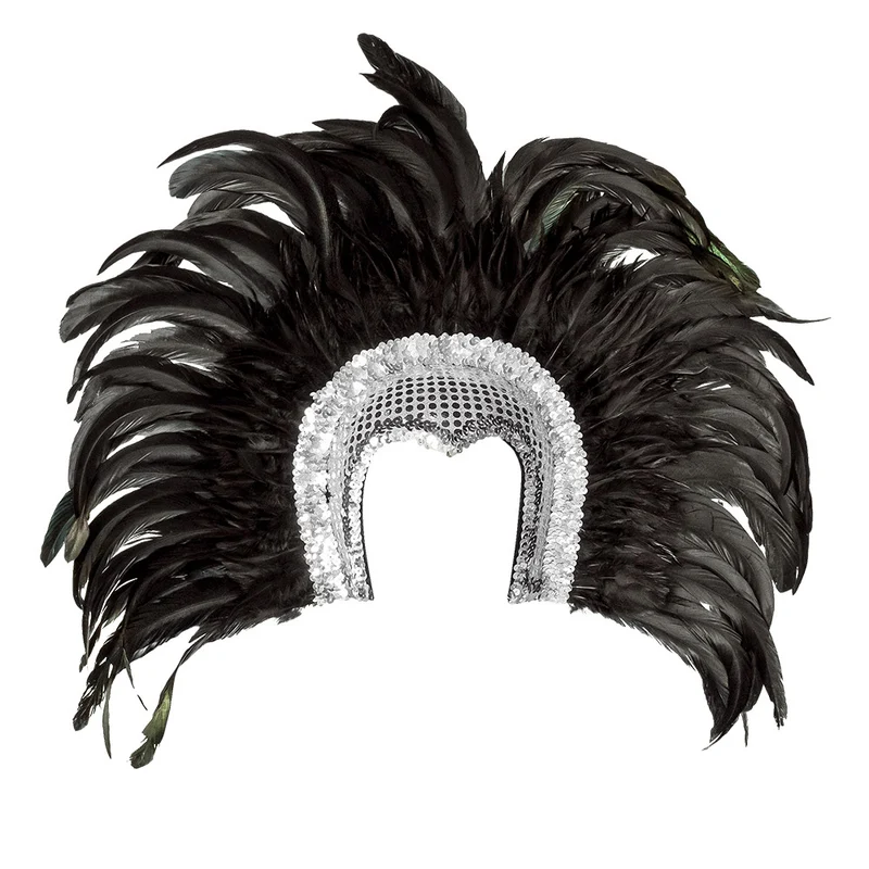 Veren hoofdtooi Go-go danseres zilver