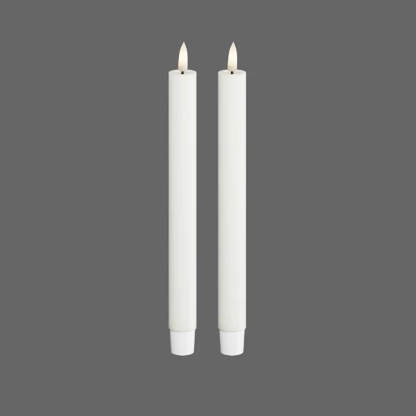 Led dinerkaars wit 24cm - 2 stuks - Deluxe Homeart