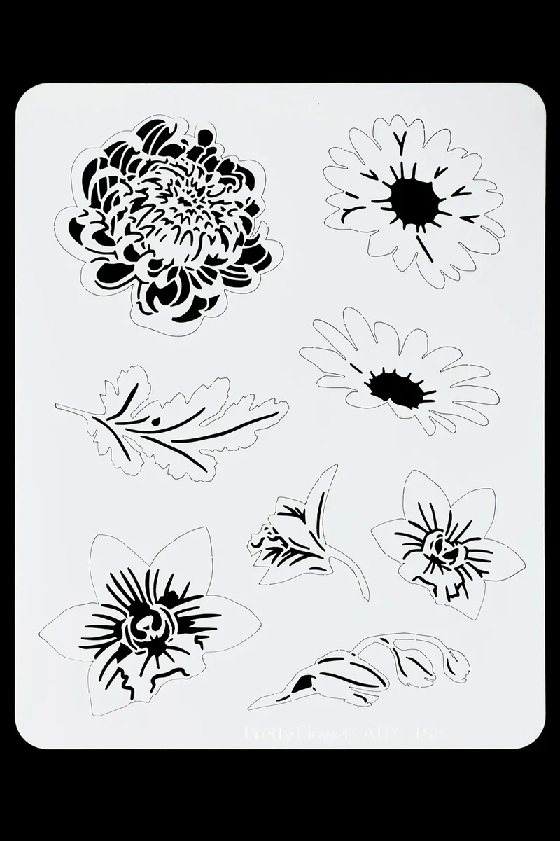 Airbrush sjabloon bloemen maat S TattooPro