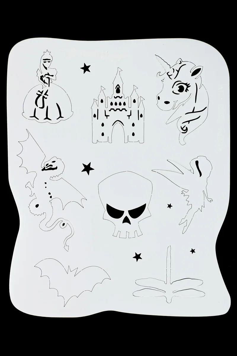 Airbrush sjabloon fantasy kinderen TattooPro, 8 motieven