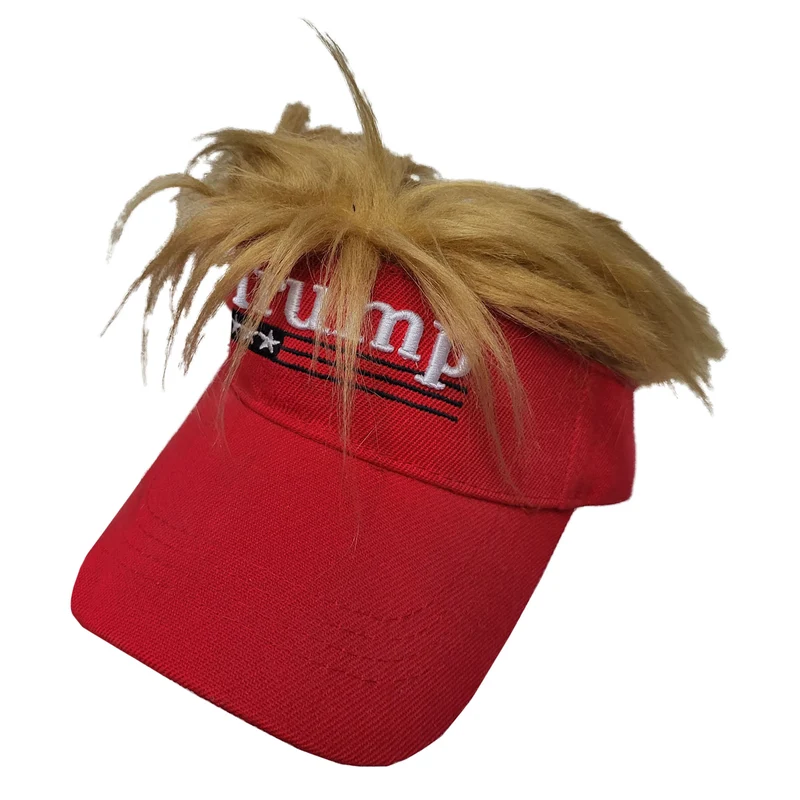 Trump pet met haar rood met blond nephaar