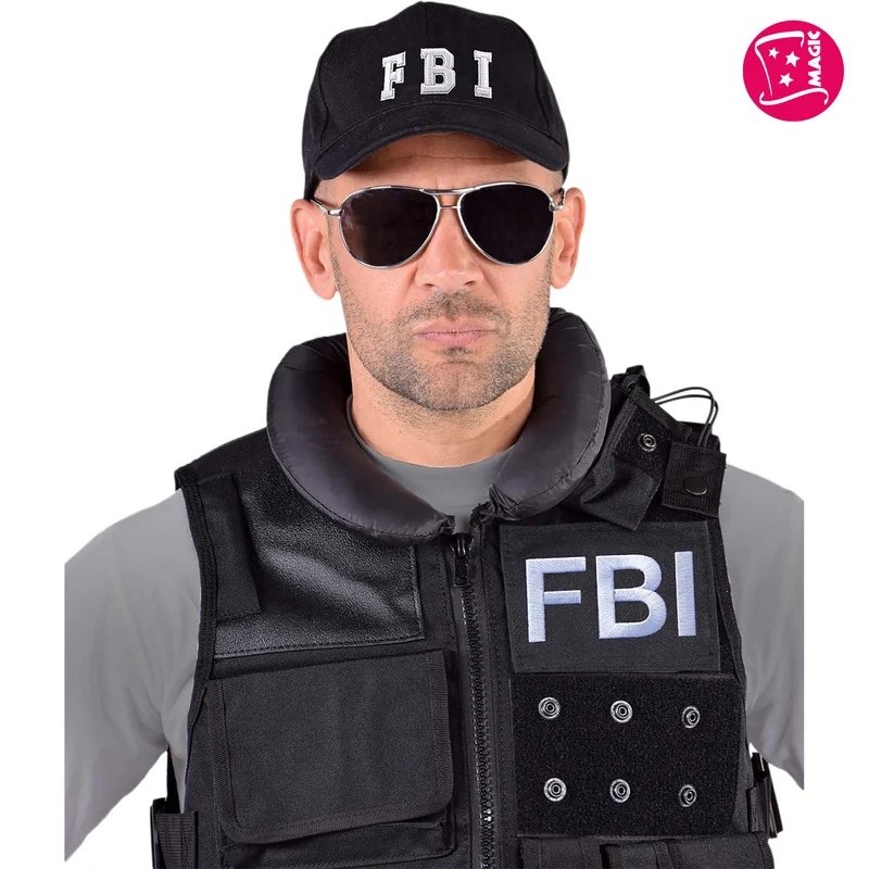 FBI pet zwart met witte opdruk voor dames en heren