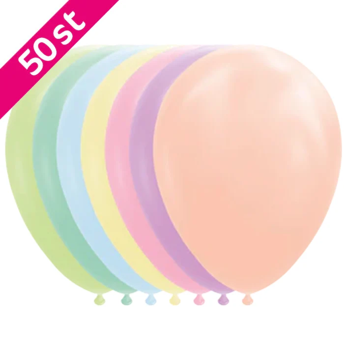 Ballonnen - 50 stuks - 30 cm - pastel kleuren