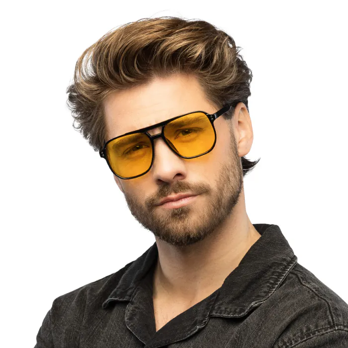 Feestbril Retro Yellow Man/Vrouw