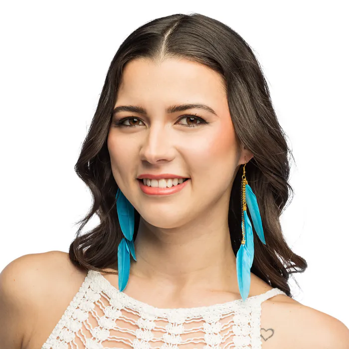 Veren oorbellen BoHo Blue Party