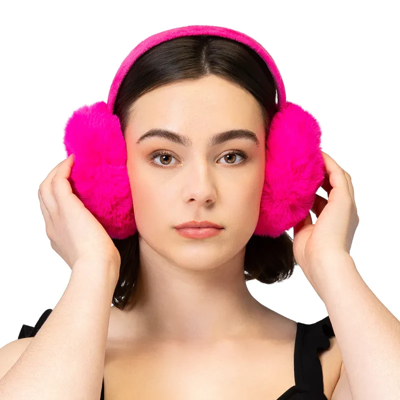 Oorwarmers Dames Fluffy Pink