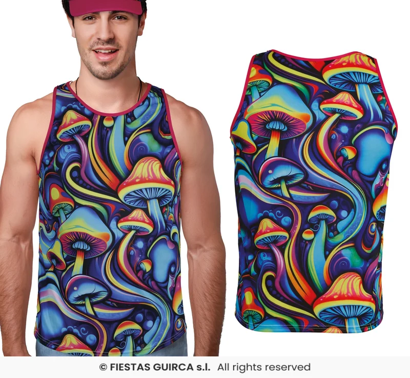 Tanktop psychedelische paddenstoel