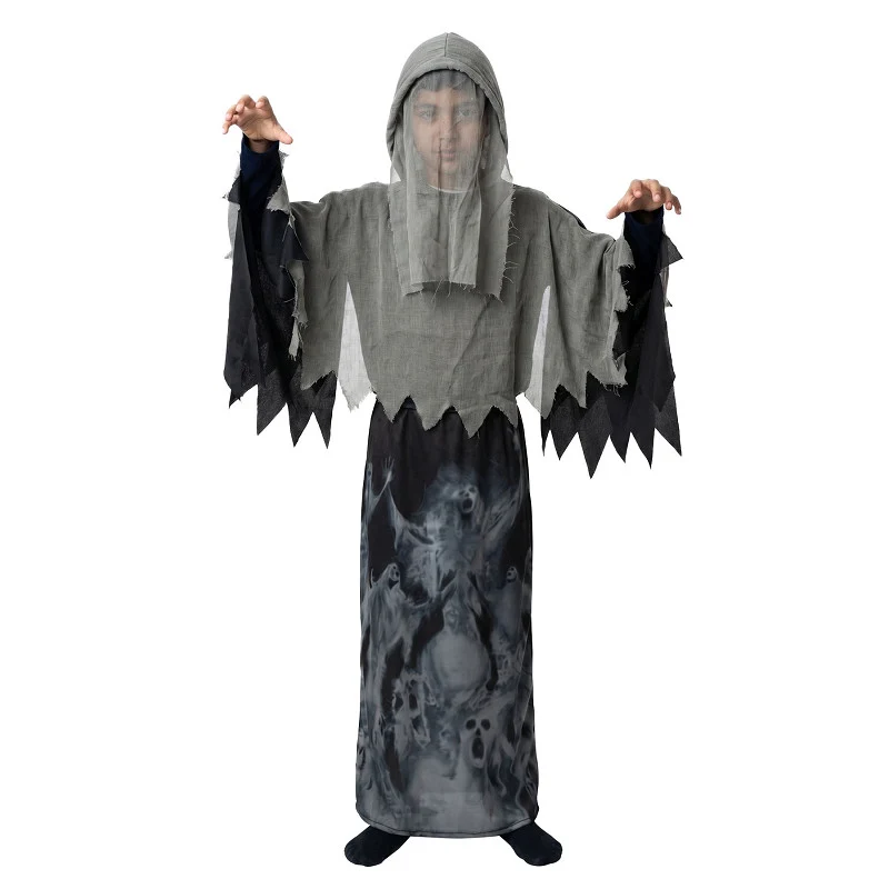 Halloween Geest Outfit met Capuchon Kind