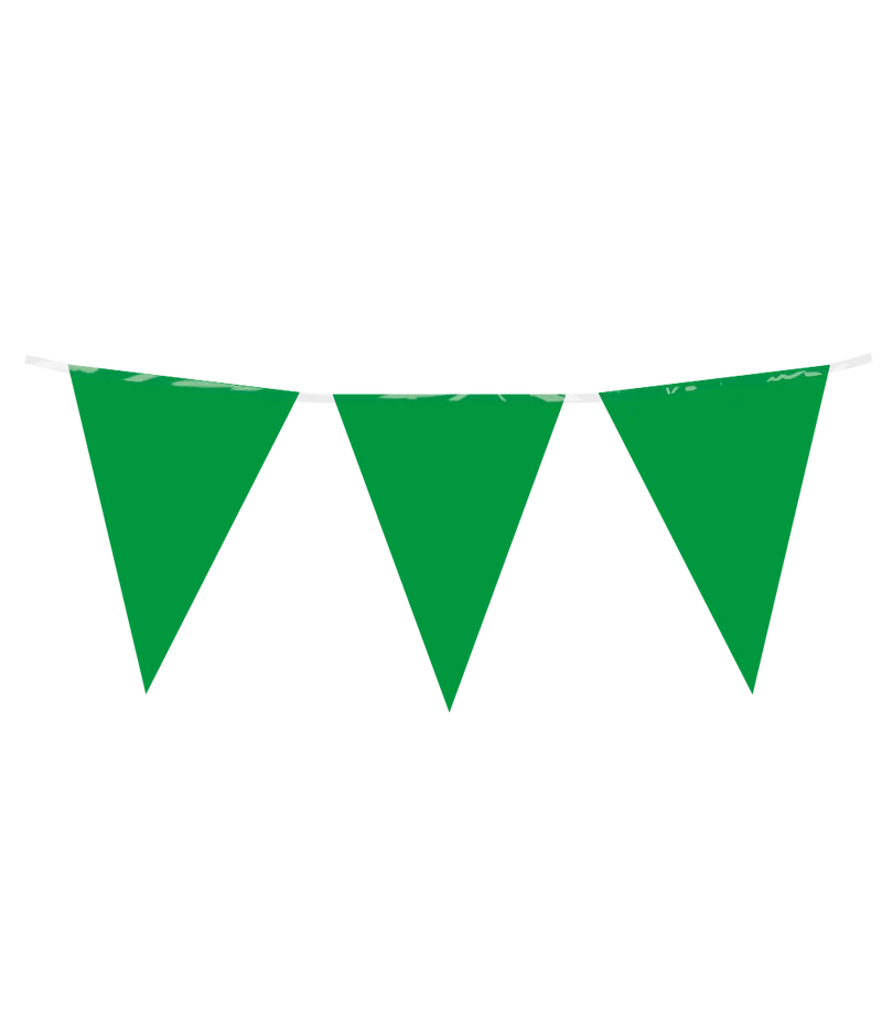 Vlaggenlijn / slinger - 10 meter - groen vlaggetjes