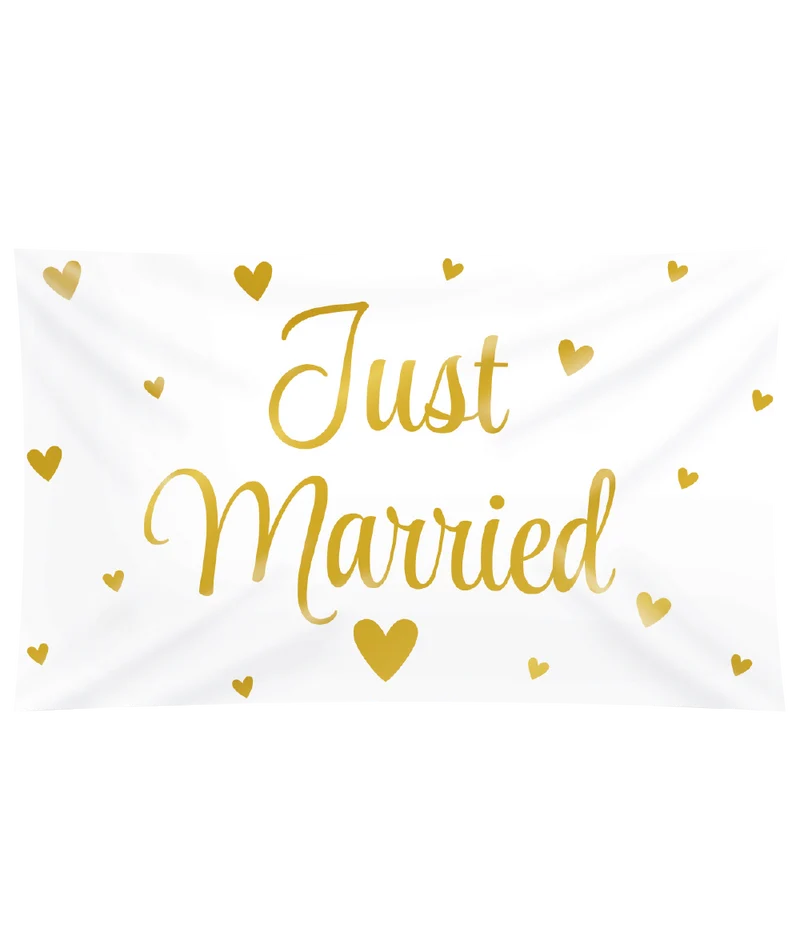 Vlag Just Married - 90 x 150 cm