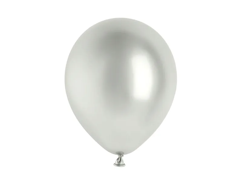 Ballonnen Shiny Luxe Zilver (10st)