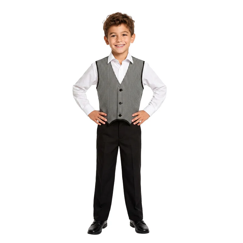 Boeren Bruiloft Gilet Grijs Kind