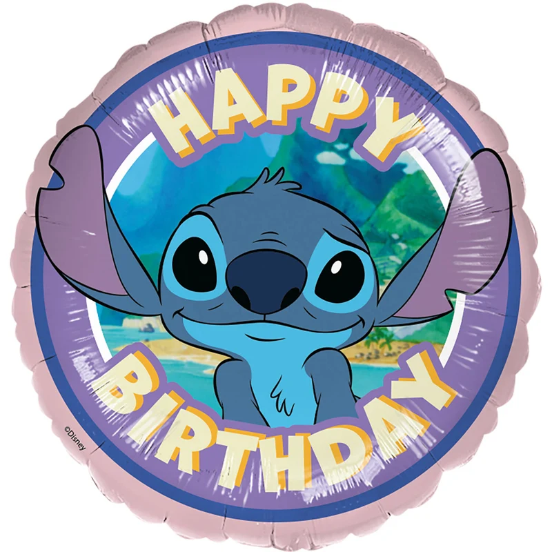 Folieballon Stitch 'Happy Birthday' 45cm