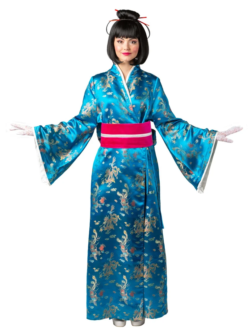 Kimono Keizerin van de Jade Draak Turquoise