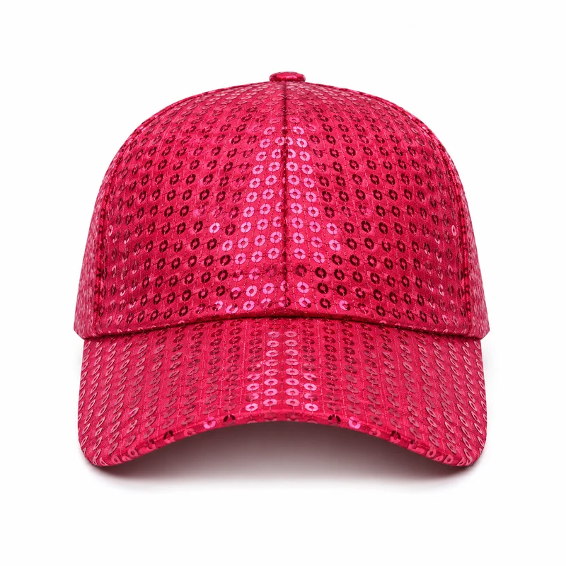 Cap pailletten roze