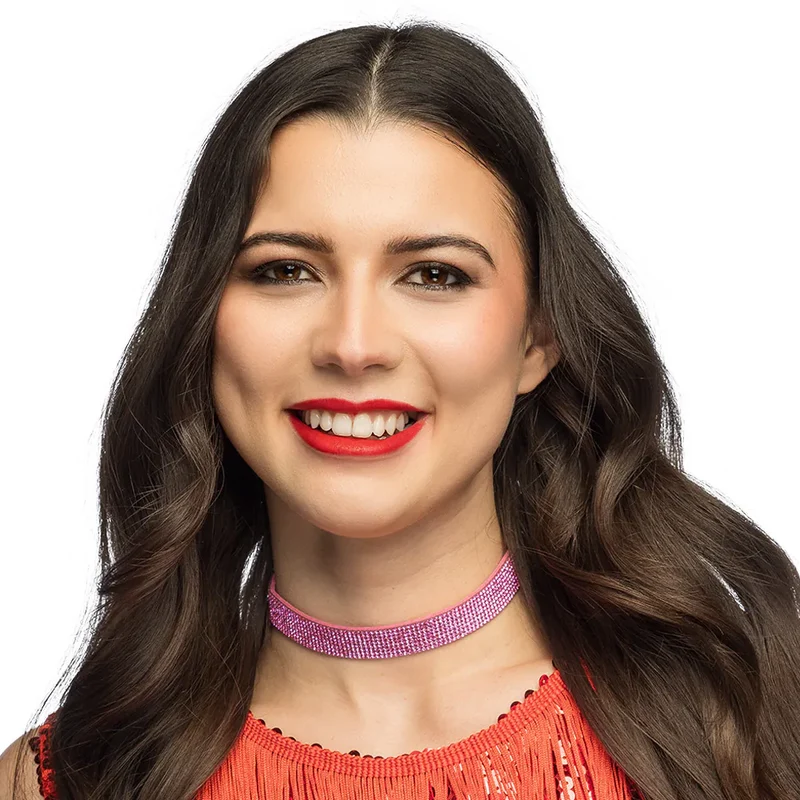 Choker Glitter Roze