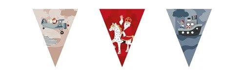 Sint & Co Vlaggenlijn / slinger - 6 meter vlaggetjes