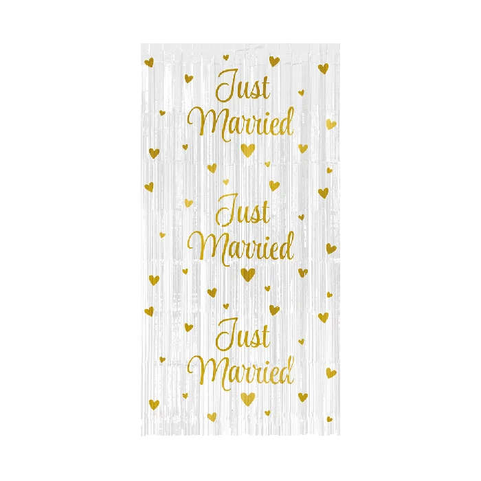 Just Married foliegordijn