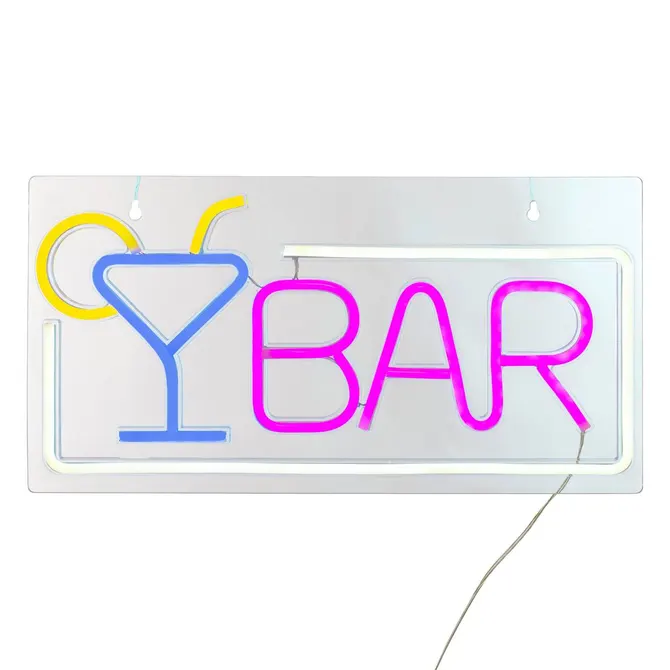 Atmosphera Bar Wandlamp Neon - 42x2x22cm - Multi