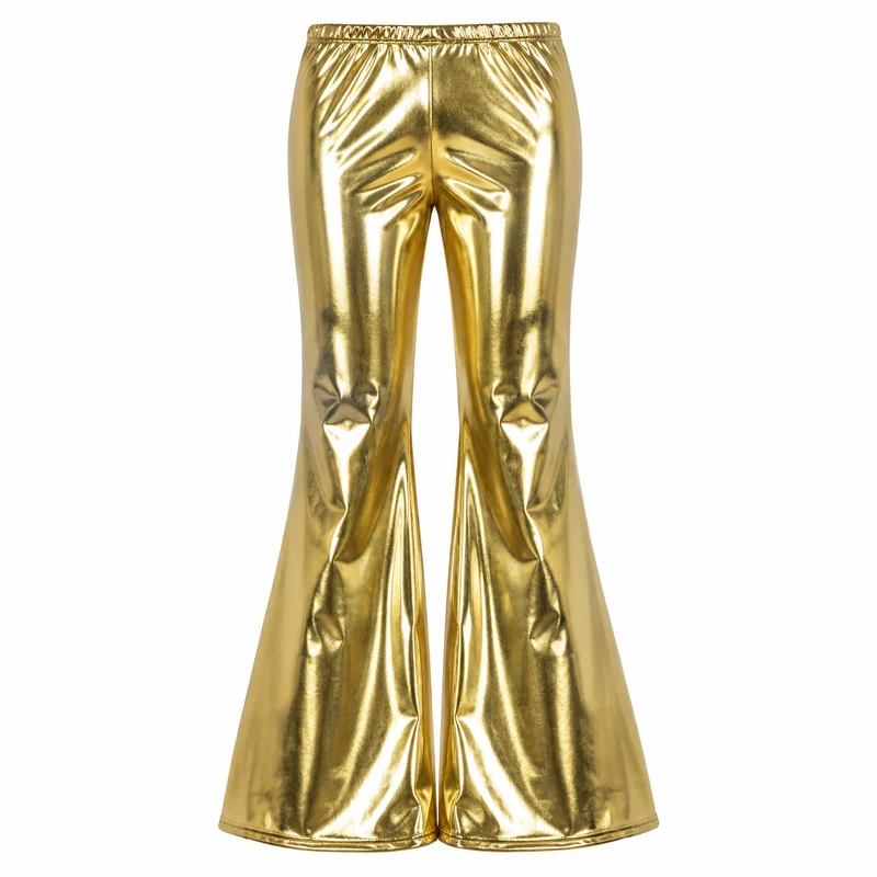 Broek flared goud dames maat S/M