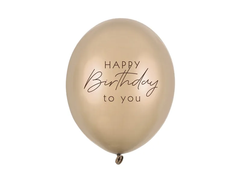 Ballonnen 'Happy Birthday to you' Metallic Goud (6st)