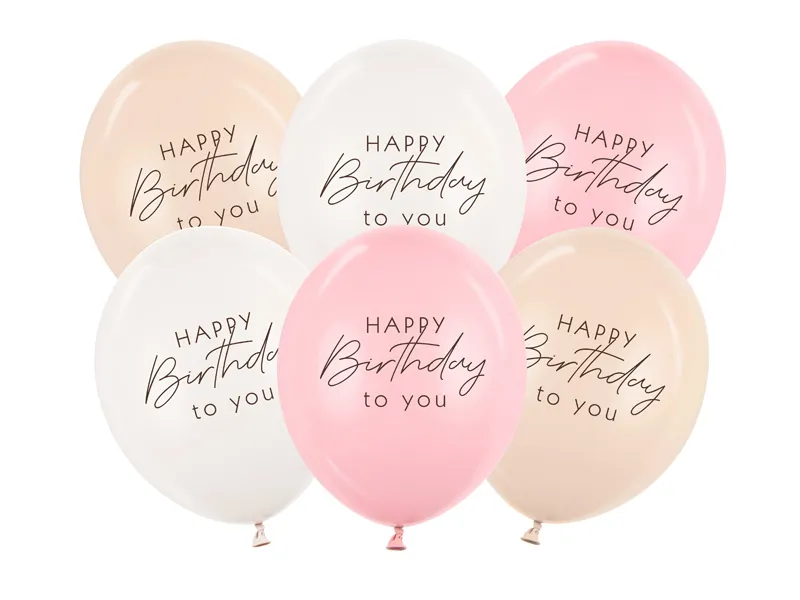 Ballonnen ‘Happy Birthday to You’ Pink Mix (6st)
