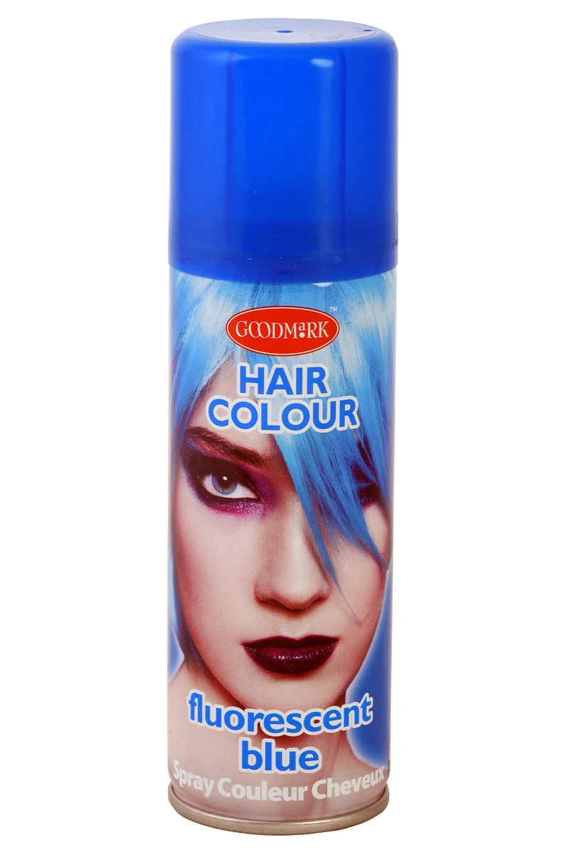 Haarspray fluor blauw 125 ml Goodmark uitwasbaar