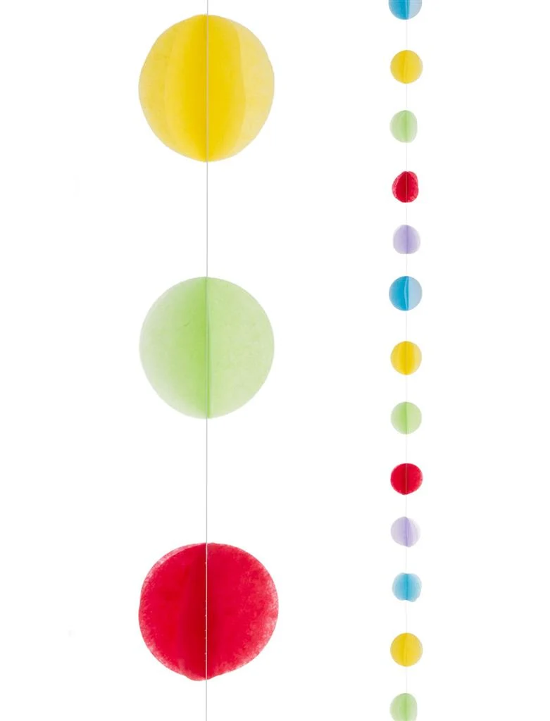 Ballonlint bolletjes multicolor 200 cm met 3D-effect