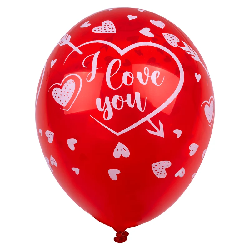 I love you ballonnen rood 12 stuks 30 cm latex