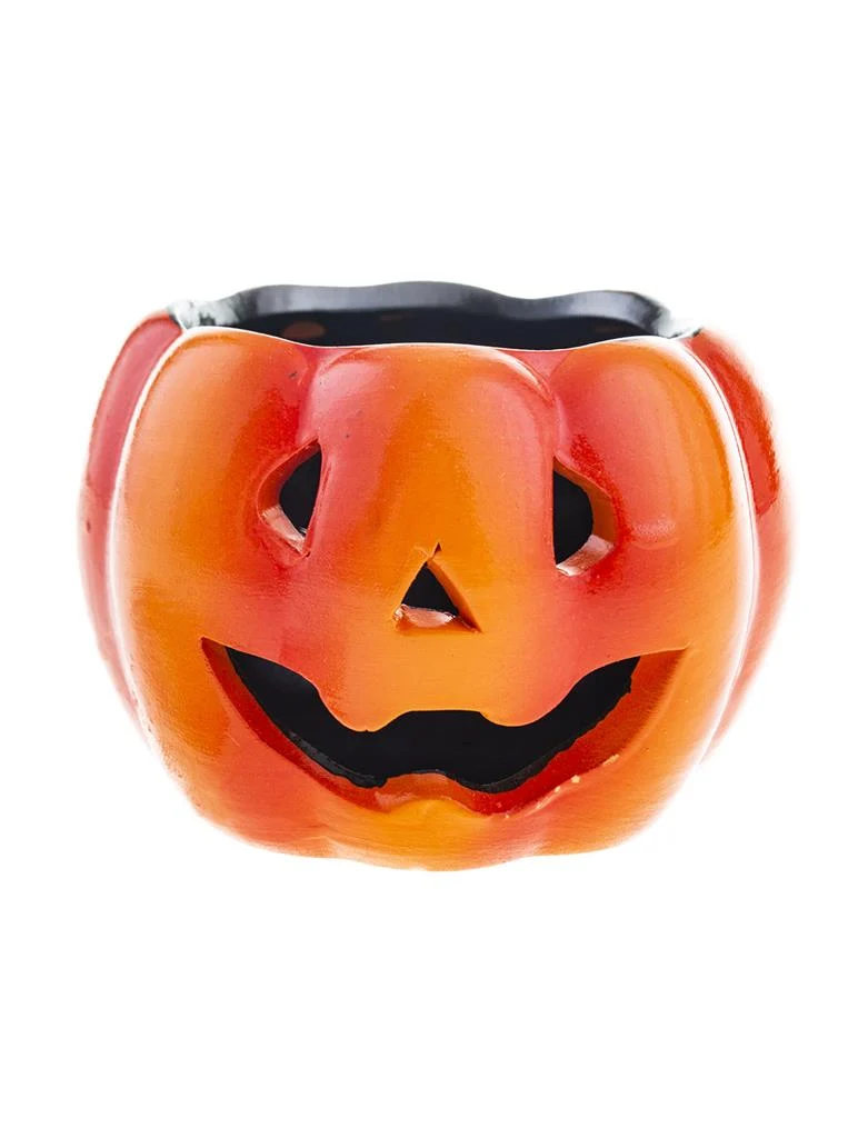 Kaarsenhouder pompoen oranje 9 x 7 cm Halloween