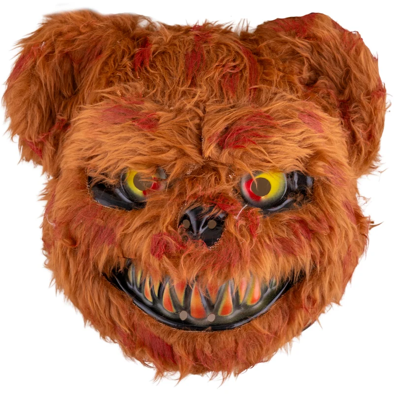 Horror berenmasker bruin met tanden en bloedvlekken