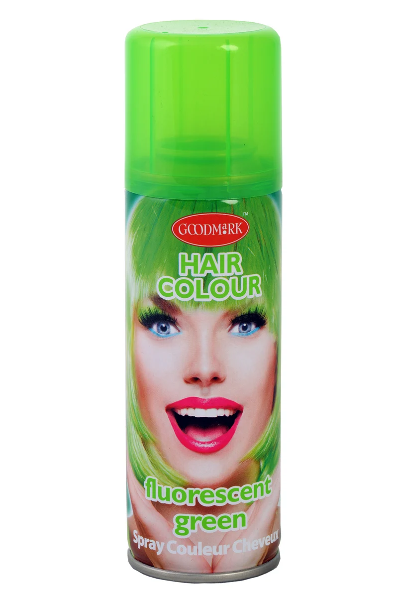 Haarspray fluor groen 125 ml uitwasbaar