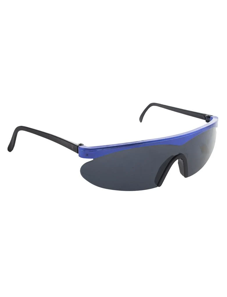 Bril futuristisch visorbril blauw zwart met rookglas