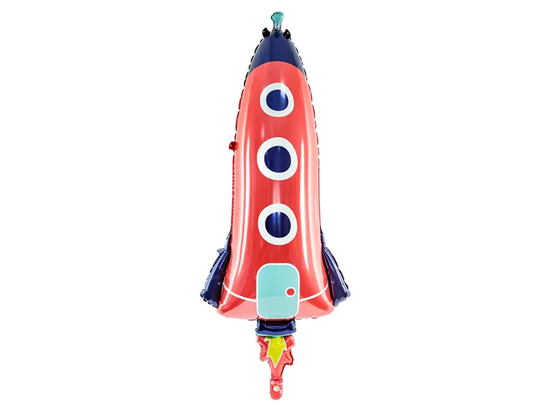 Folieballon Raket Rood (115cm)