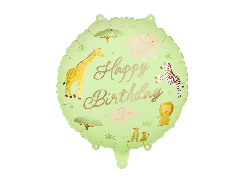 Folieballon Happy Birthday Safari