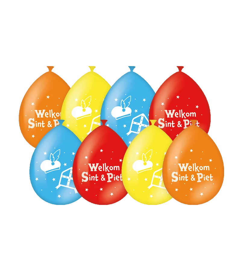 Sinterklaas ballonnen - 8 stuks - 30 cm