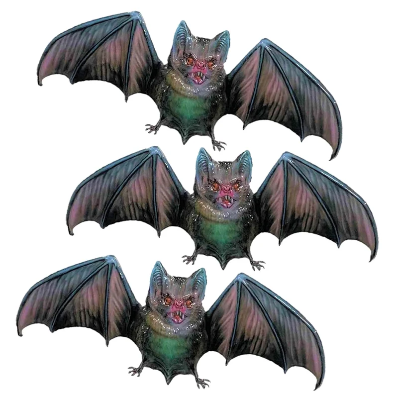Raamstickers vleermuis 3D 7,6 x 20 cm - 3 stuks