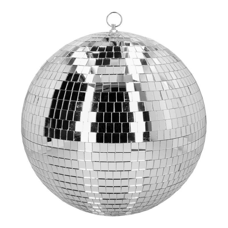 Discobal zilver spiegelbal met ophangoog 15-50 cm